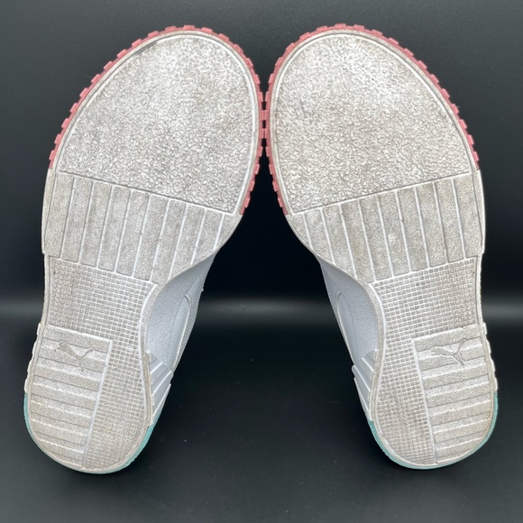 Puma White Sneakers with Pink, Yellow, and Blue Accents - Picture 9 of 10